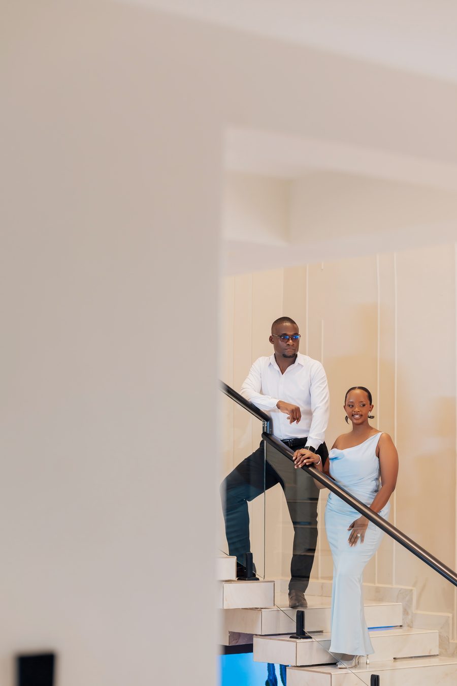 On the staircase together